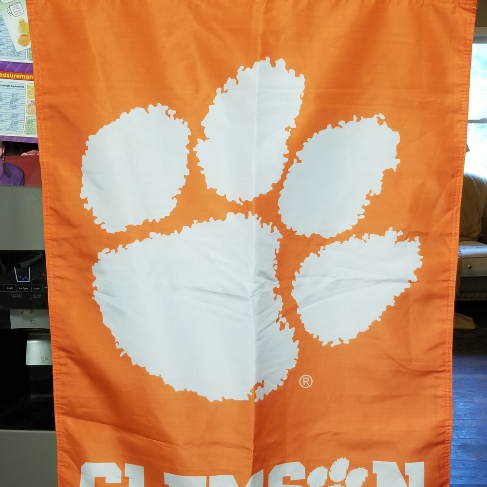 Orange Clemson Paw Flag